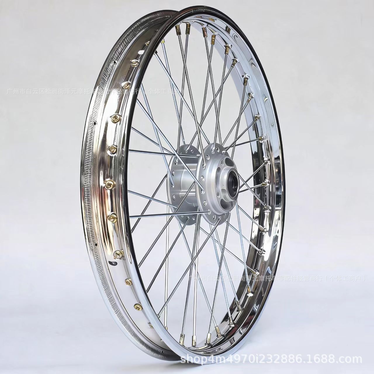 Motorcycle Wheel Hub Wy125-A Happy Men's Cg King 125 Front and Rear Steel Rim Assembly Retro Modified Wheel Assembly
