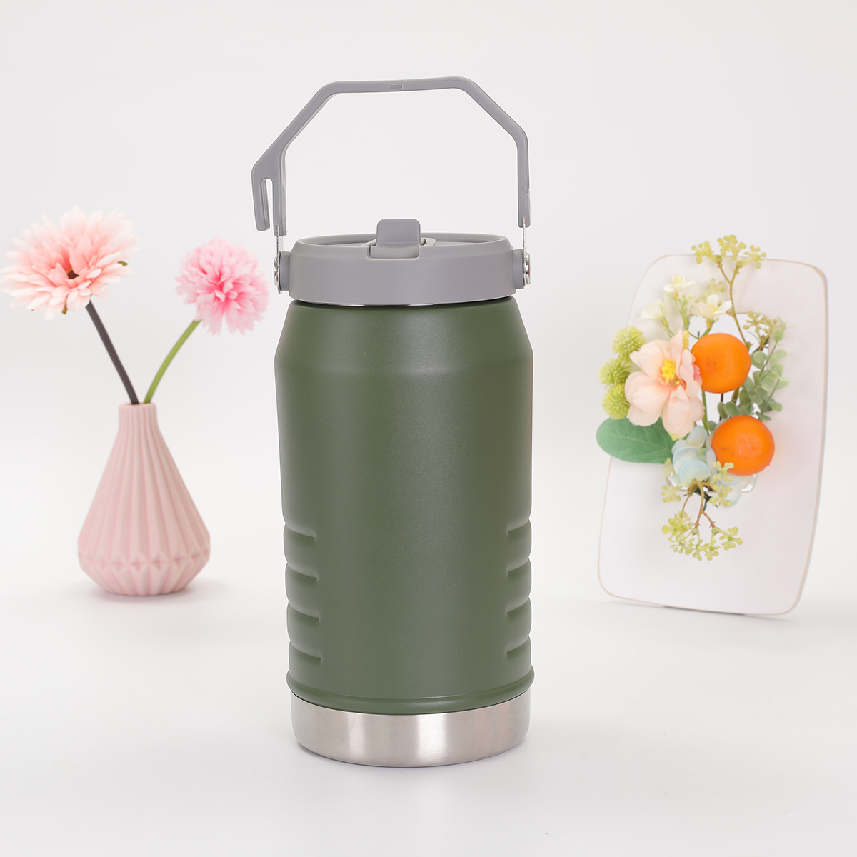 Transfronterizo al aire libre portátil portátil hervidor deportivo 304 taza de vacío de acero inoxidable una sola bebida hervidor espacial de gran capacidad