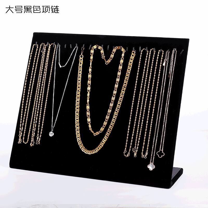 24 Hook black velvet necklace board