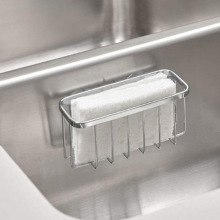 厨房浴室吸盘置物架创意金属收纳沥水架清洁海绵置物架