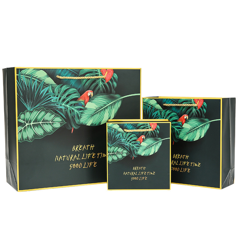 2022年热带雨林鹦鹉手提袋礼品袋纸袋儿童节卡通手提袋包装袋