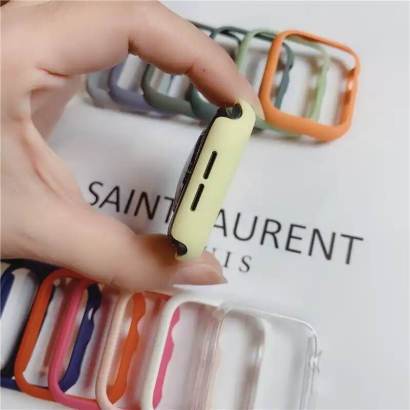 Cassa per orologio smerigliata di vendita calda con cornice protettiva scavata Iwatch per accessorio da metà confezione per orologio di controllo sensibile e alla moda_voghion.com