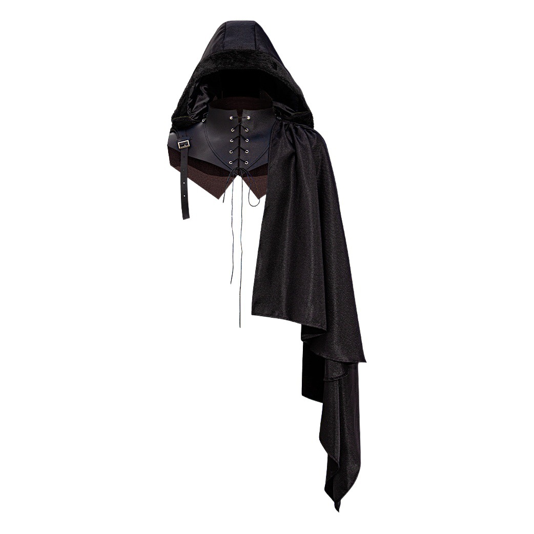 Estilo medieval cos capa Correa capa Halloween traje de los niños traje de rendimiento occidental estilo exótico hombro