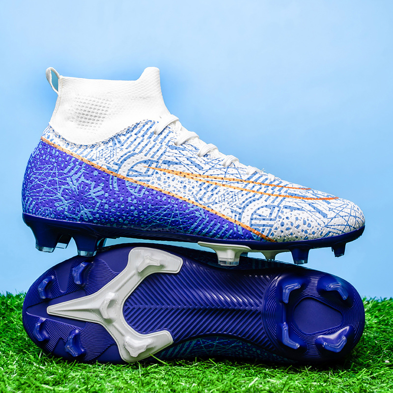Zapatos de fútbol explosivos de alto nivel asesino entrenamiento profesional zapatos de clavos largos para niños zapatos de fútbol de clavos de tamaño roto