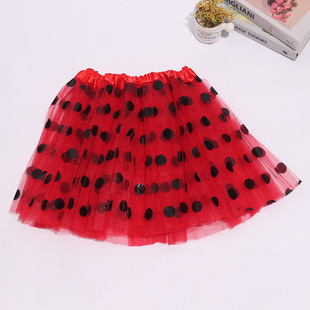 2023 new adult performance clothing. White dots. Black dots. Pettiskirt. Three-layer six-piece half-length