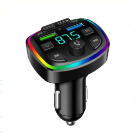 Multi-port with digital display support Mobil şarj cihazları - 2pd2usb-bluetooth-mp3-car-charger-black-no-model-printed