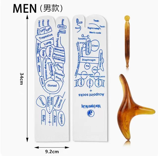 Foot Acupoint Socks, Foot Massage and Health Care Socks with Different Acupoint Points, Wholesale Reflexology Point Pen Stick, Foot Acupoint Diagram Socks