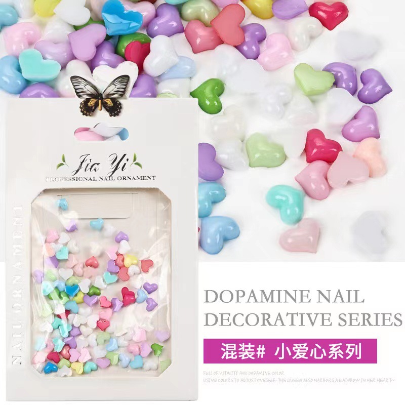 Mini tamaño pequeño Camelia color caramelo dopamina joyería de uñas amor Accesorios