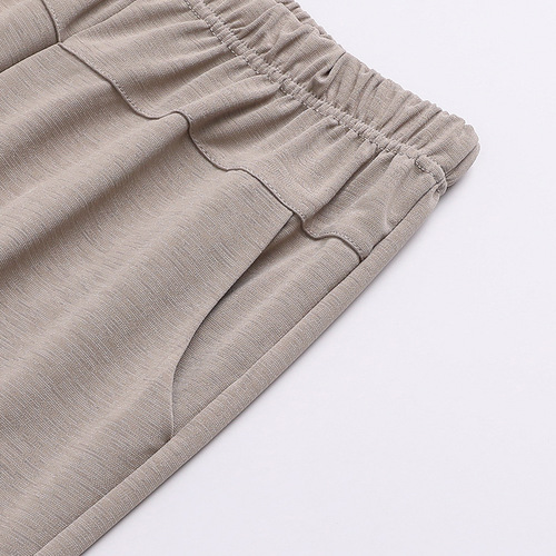 Mom's chiffon pants summer thin style nine-tenths pants high waist straight tube middle-aged and elderly women's pants loose grandmother 