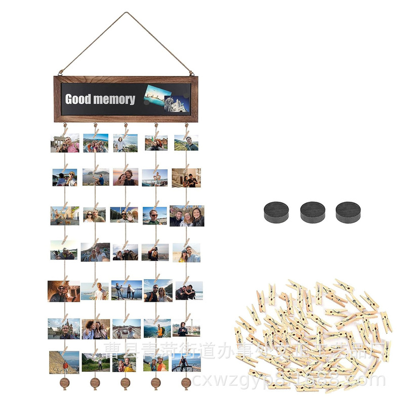 Cross-border wooden photo frame vintage photo wall blackboard love pendant wooden photo frame home decoration pendant Cross-border wooden photo frame vintage photo wall blackboard love pendant wooden photo frame home decoration pendant