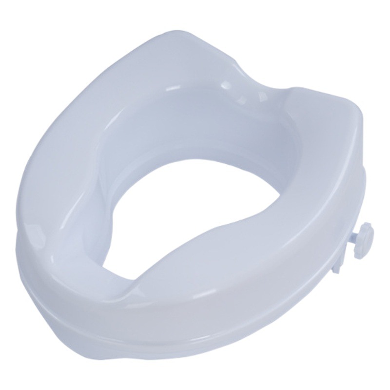 Source Factory Plastic Portable Toilet Seat Height Increaser for People with Disabilities Who Have Difficulty Squatting, Protects Knees, No Lid