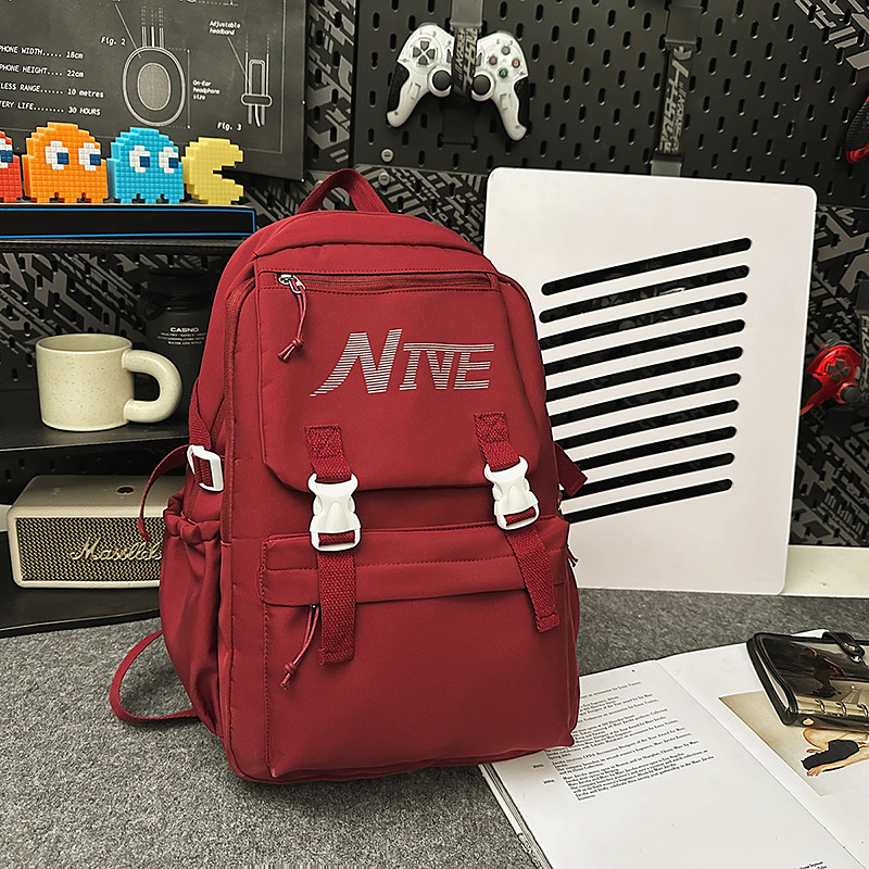 Mochila de gran capacidad de gran valor de alta calidad de moda coreana de estilo Mochila escolar simple para estudiantes universitarias ins Mochila de viaje y ocio