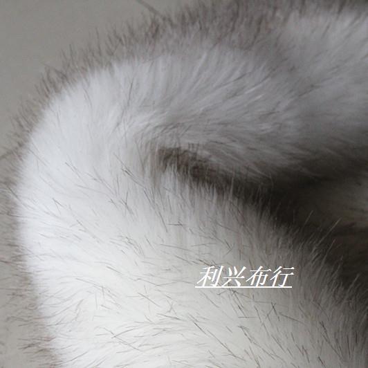 仿狐狸毛 皮草 咖啡色染尖 布料面料 厚半米价
