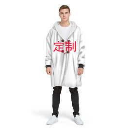 刺绣 2天发货  S-5XL  男数码印花长款连帽夹克外套棉冬季