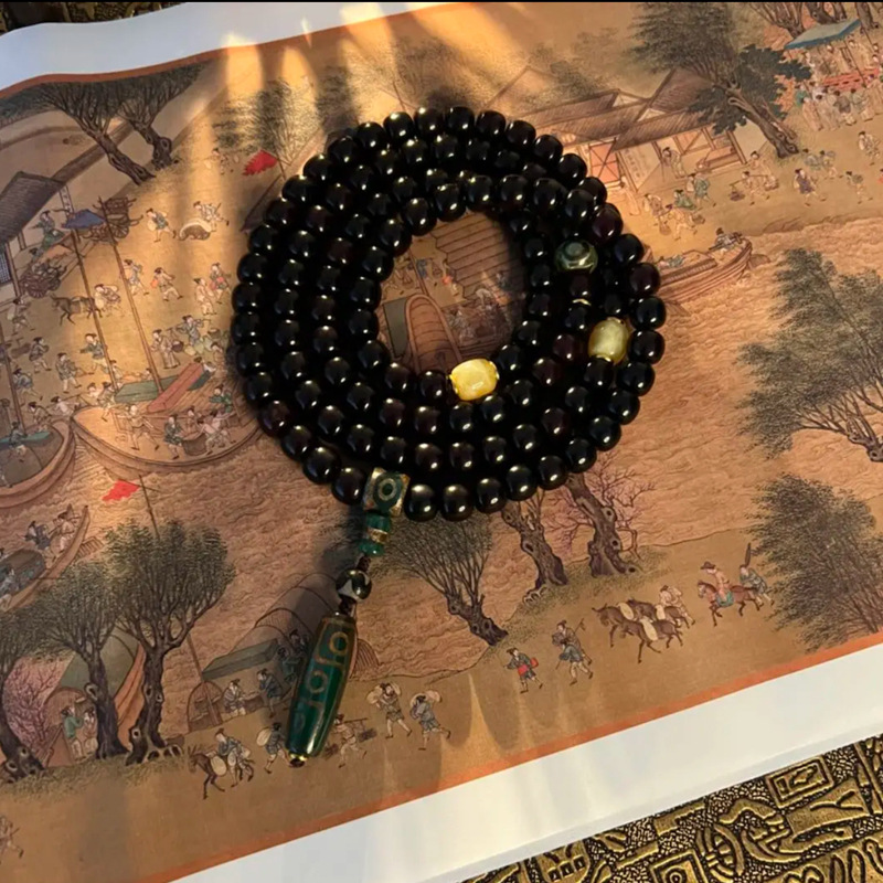 진사 9눈 dzi 비즈 모델 10*11mm