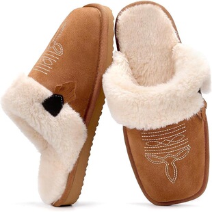 P 59880 Embroidery Square Head Slippers �̽����^��Ь