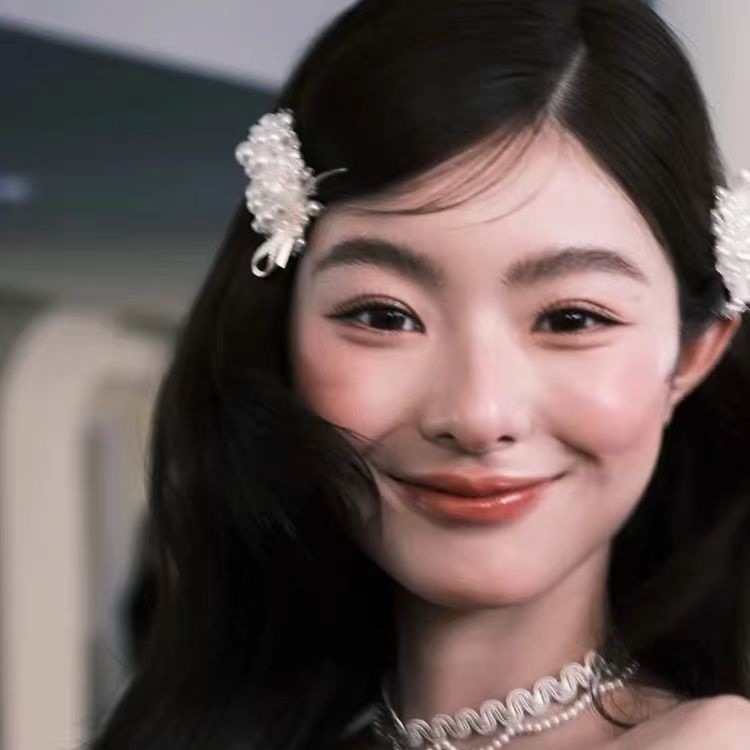 フレンチバレエ风パールリボンリボンヘアクリップ甘美高级感シンプル気品前髪サイドクリップティアラ|undefined