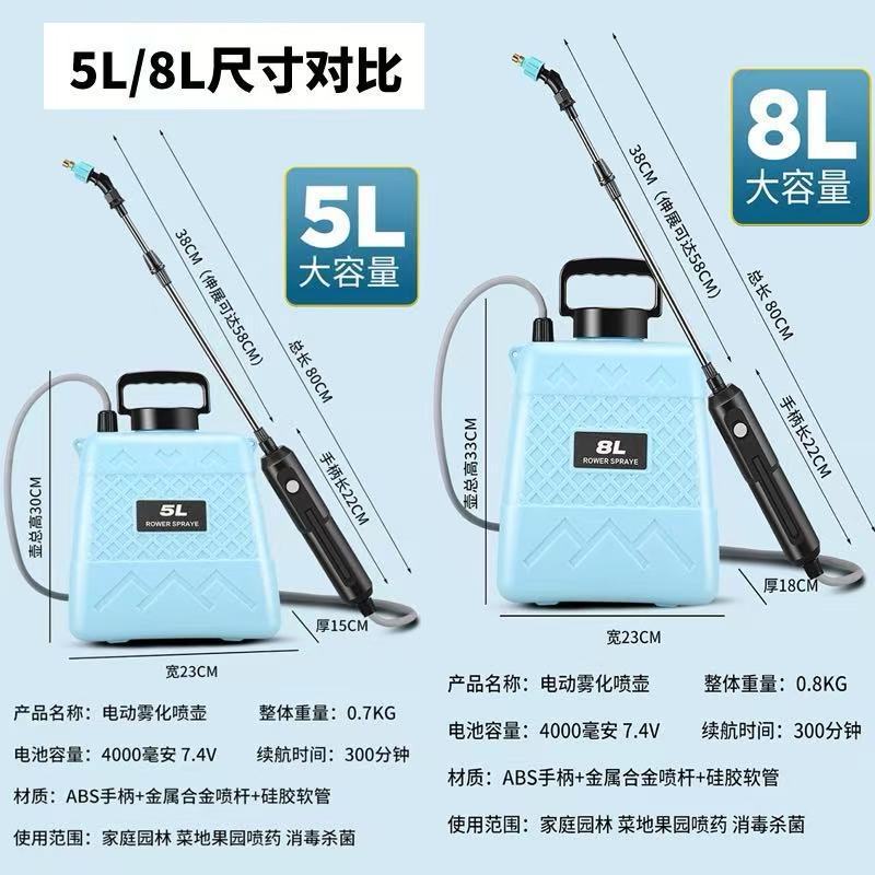 电动喷雾器农用喷壶高压小型消毒家用打药机农药喷洒器浇花水神器|undefined