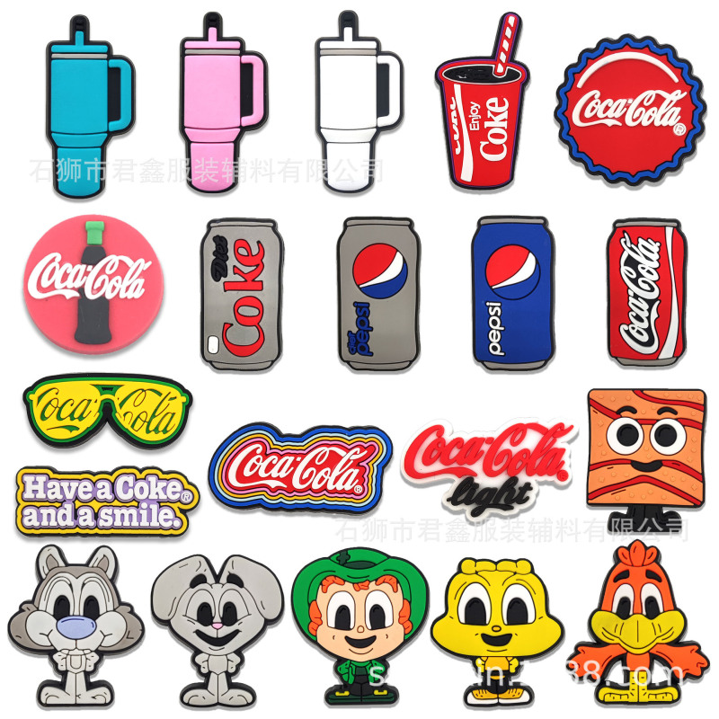 Cereal Squad Shoe Charms Coca-Cola Decorative Charms Stanley Cup Soft Rubber Shoe Decorations Cereal Squad Shoe Charms Coca-Cola Decorative Charms Stanley Cup Soft Rubber Shoe Decorations
