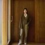 咖色宽松显瘦通勤西服