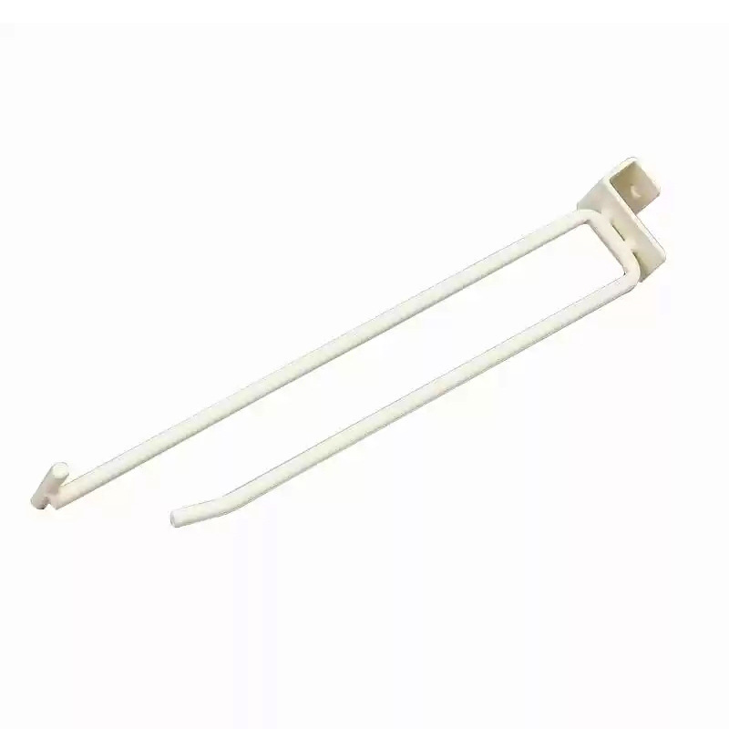 スーパーマーケットの棚の横棒の二重線のフックの部品の方通の横梁の方管の間食のアクセサリーは展示して相のフックの色をプラスします。|undefined