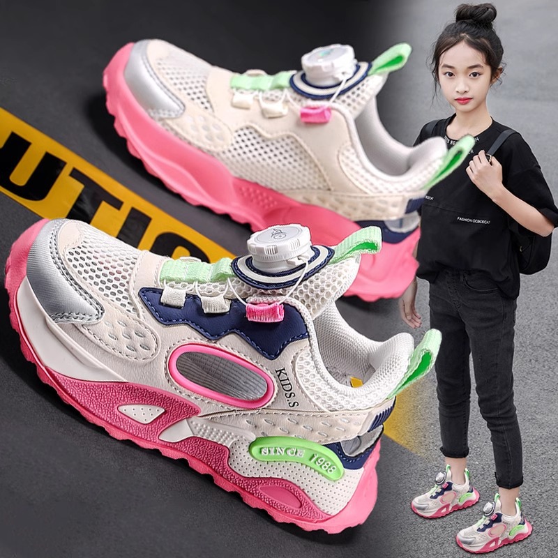 Calzado deportivo hueco para niñas 2025 nuevo estilo verano Baotou sandalias para niños zapatos para niños zapatos de malla única transpirables para niñas image 1