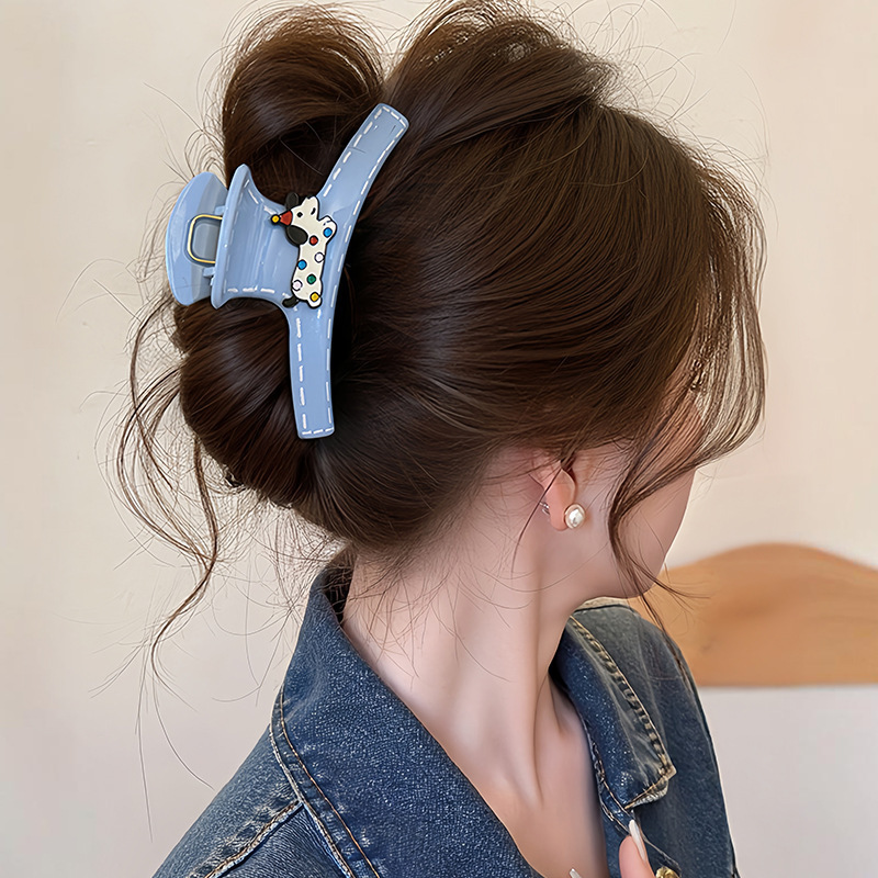 Clip de agarre de botón rojo de Encora para mujer nuevo clip de tiburón de pelo de disco de estilo de alta calidad en la parte posterior de la cabeza horquilla de temperamento