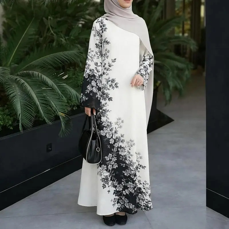 Shipped from the Source Factory Within 48 Hours - 2026 Spring New Women's Printed Loose-Fitting Maxi Dress