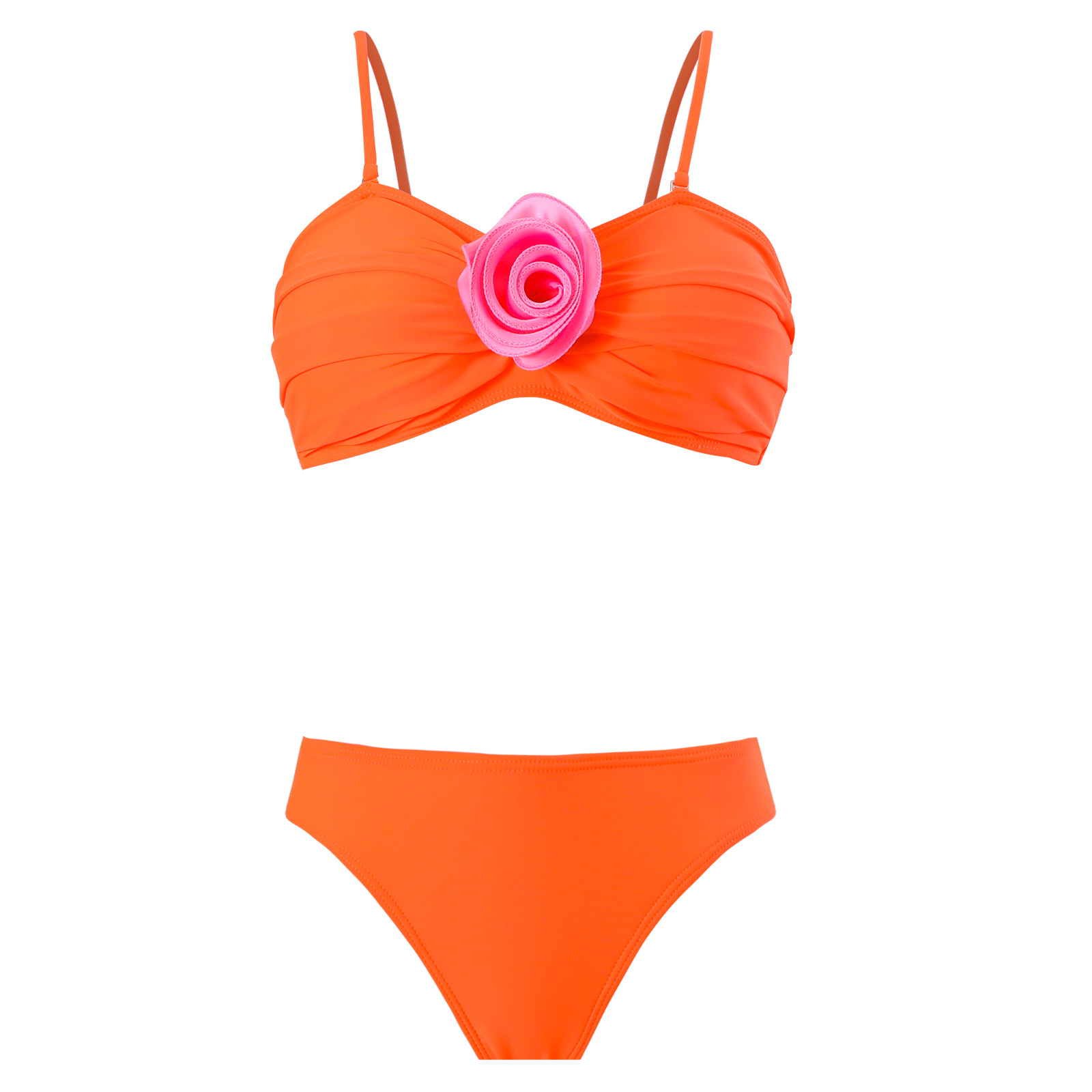 Women's Solid Color 2 Pieces Set Bikinis Swimwear display picture 16