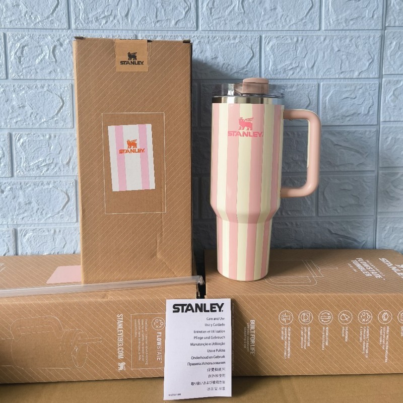 亚马逊40oz史丹利新款STANLEY同款条纹手提杯汽车杯不锈钢手柄杯|undefined