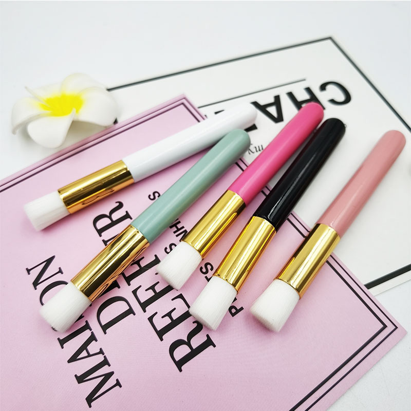 Mousse cepillo de limpieza, cepillo de pestañas, cepillo de nariz, cepillo de nariz, cepillo de nariz, cepillo de labios, cepillo de maquillaje plano