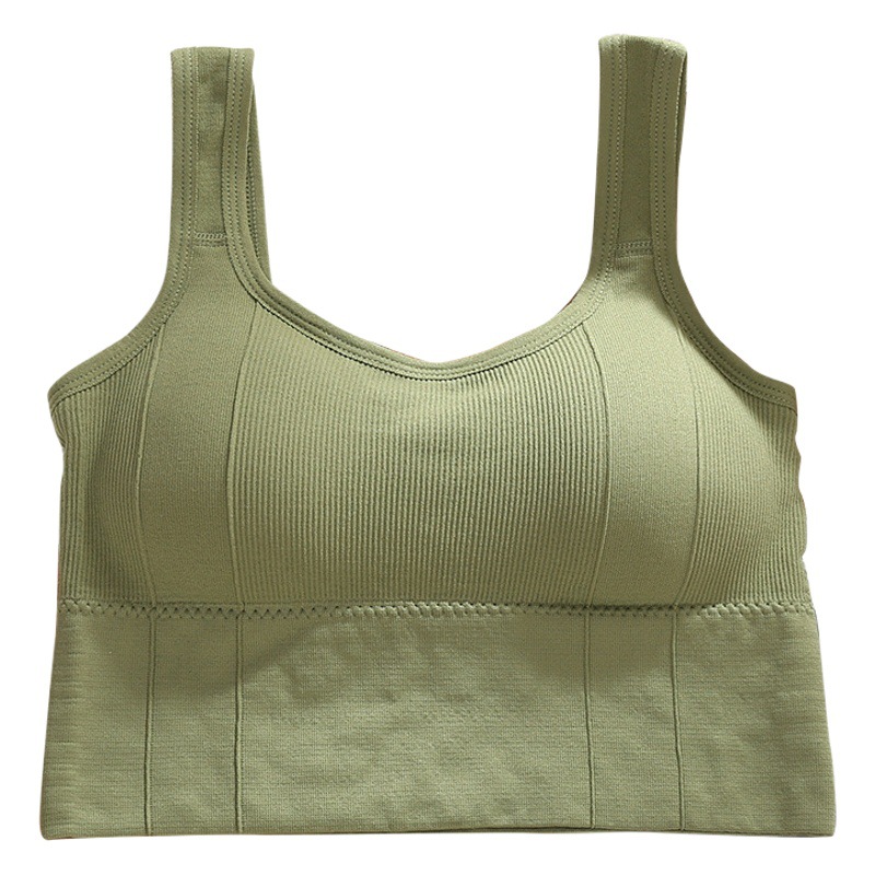 Nuevo Seamless Sports espalda envuelta en el pecho de las mujeres transpirable inalámbrico yoga running chaleco ropa exterior ropa interior a juego para mujeres