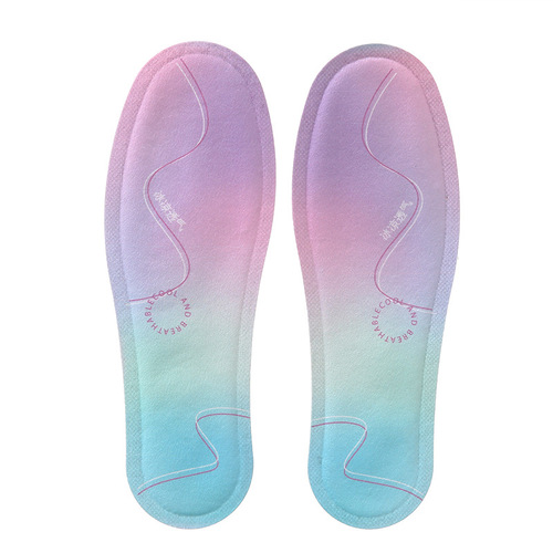 Cooling and breathable men's and women's sweat-absorbing, odor-preventing, and antibacterial insoles with a barefoot and sweaty feel, ultra-soft and step-into comfort, summer-specific