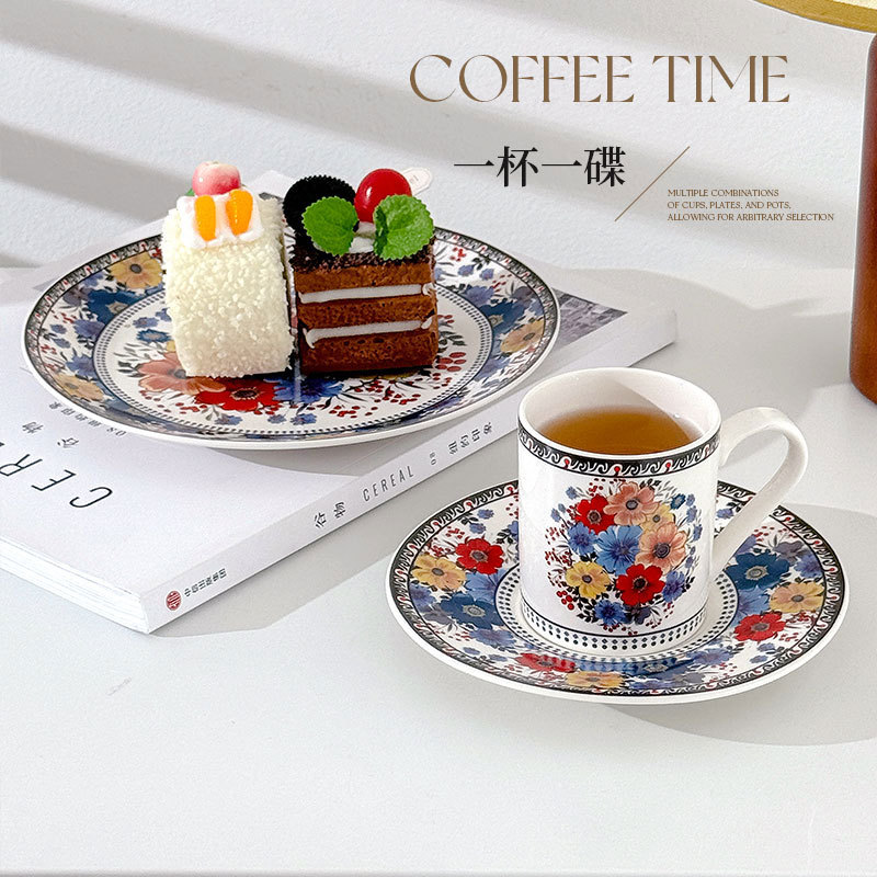 Tazas de café retro polacas tazas de pareja cerámica sala de estar familiar set de té de la tarde con tazas de café de agua potable