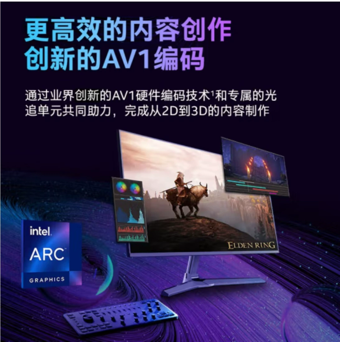 Графическая карта (Intel) ARC A750, 8 ГБ GDDR6, шина 256 бит, 28 ядер Xe — настольная игровая и дизайнерская