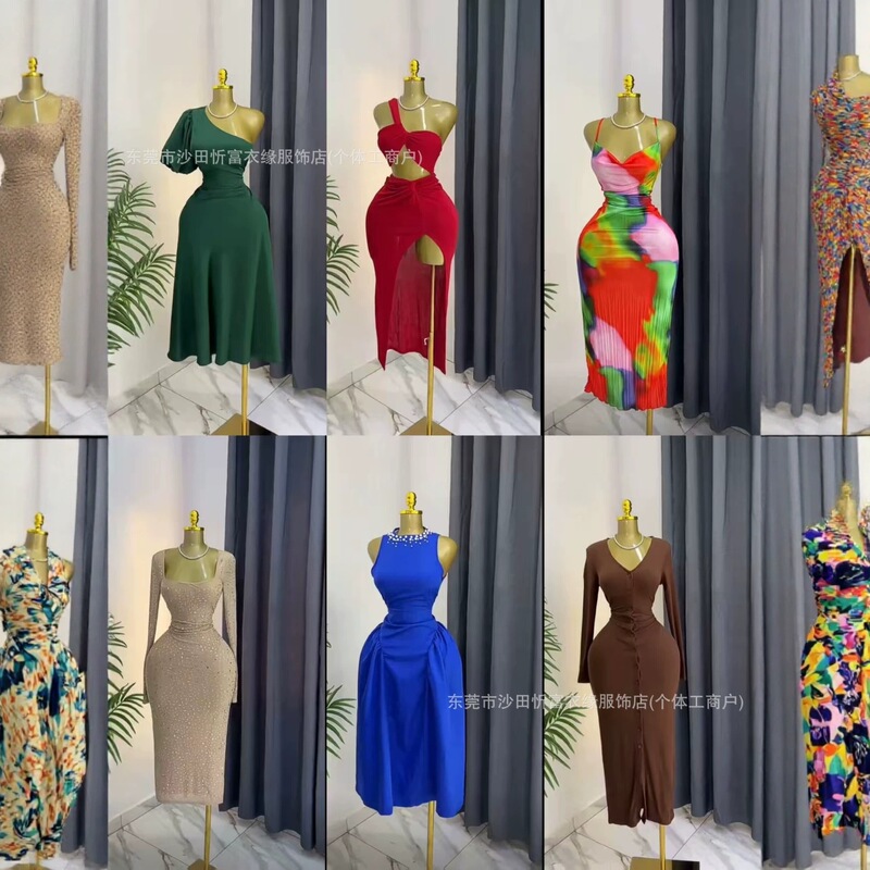 Shein Women's Dress Factory Foreign Trade Cross-Border Sexy Suspender High-End Evening Dress Wholesale Shein Women's Dress Factory Foreign Trade Cross-Border Sexy Suspender High-End Evening Dress Wholesale