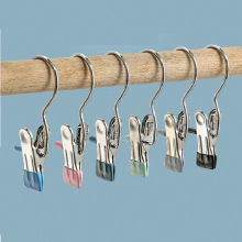 New Style Trouser Clip with Hook Household Stainless Steel Metal Non-Slip Traceless Windproof Drying Clip Dormitory Storage Multi-Function