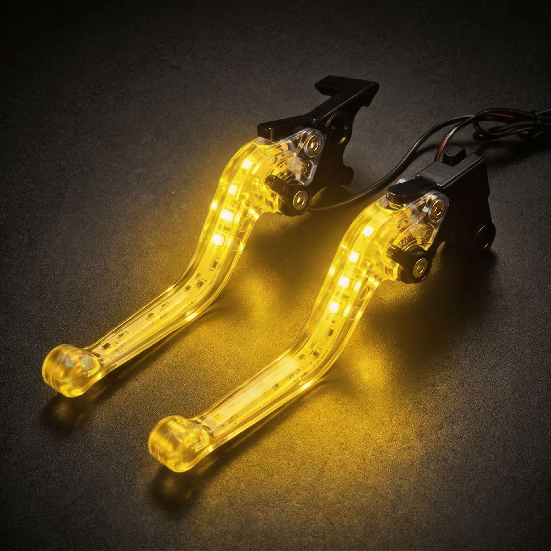 Motorcycle LED lighted brake modified handle CG125 front disc brake rear drum clutch accessories handlebar grips