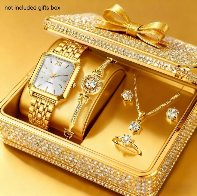 Factory direct sales, cross-border women's watch set, fashionable new 5-piece set, women's quartz watches, wholesale Factory direct sales, cross-border women's watch set, fashionable new 5-piece set, women's quartz watches, wholesale