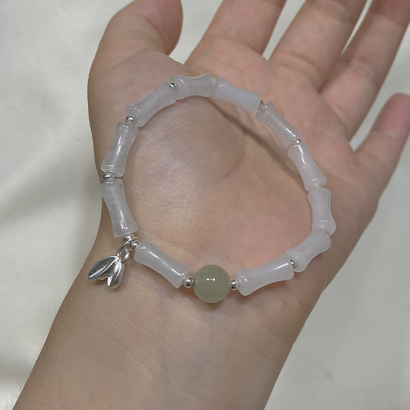 [Smoky rain dyed bamboo] Chinese style new Chinese style bamboo bracelet women's retro niche design high sense