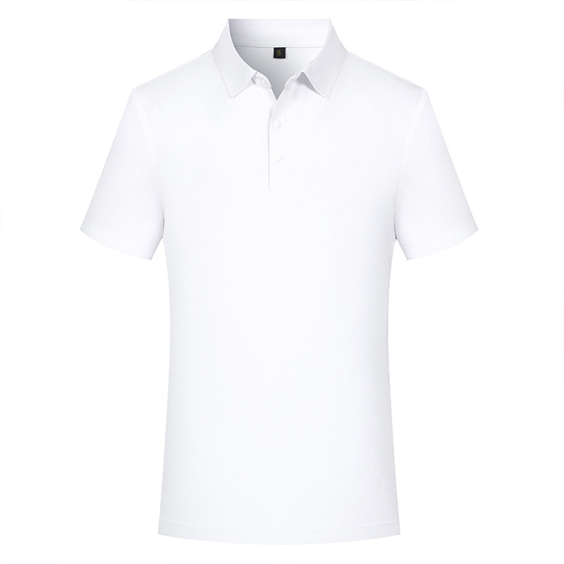 70 piezas de seda de morera de lujo ligero, polo de encaje sin costuras, camisa de polo, ropa de trabajo de alta gama para hombres, personalización