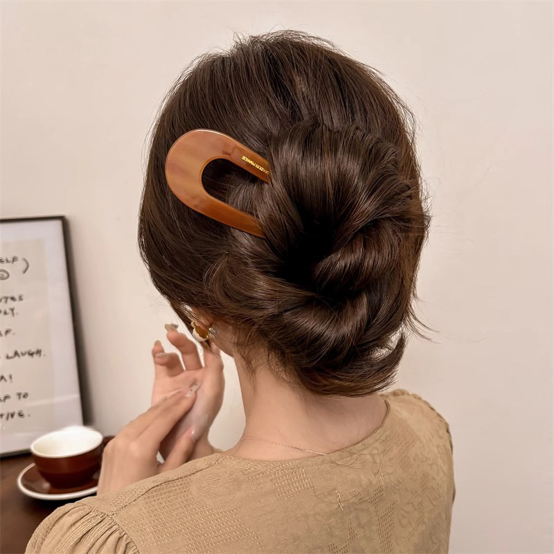 Clipper de cabello en forma de U para mujeres de alto nivel antiguo nuevo estilo chino clipper de cabello simple diario clipper aparato de cabello