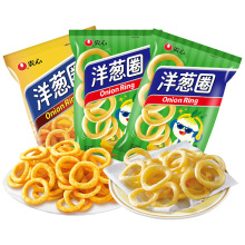 农心洋葱圈原味馕坑烤鸡味膨化食品休闲零食小吃70g*3袋