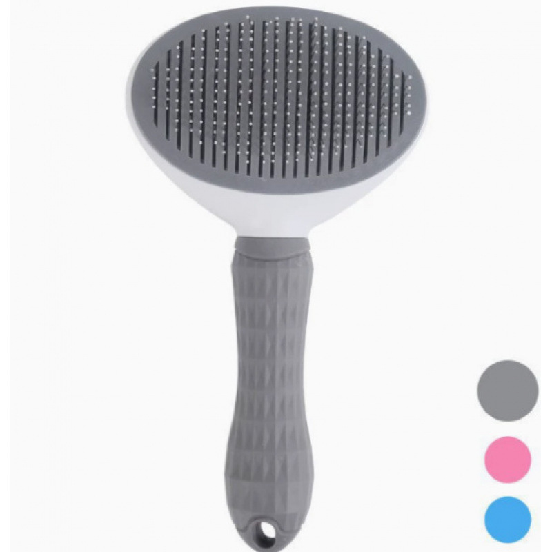 타원형 고양이 빗 1개[회색]