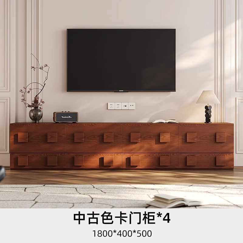美式中古风卡门柜斗柜家用客厅储物柜组合电视柜卧室收纳柜床头柜|undefined