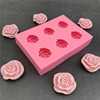 Silicone mold contains rose, fondant, epoxy resin, flowered, handmade