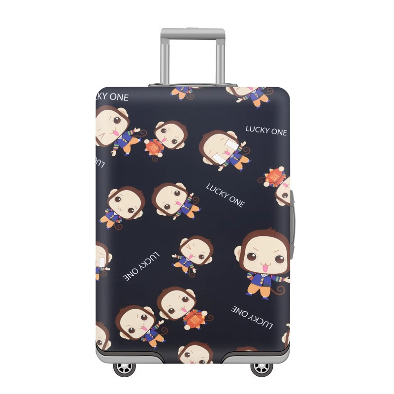 cubierta de maleta gruesa y resistente al desgaste cubierta de caja elástica caja de tracción cubierta de polvo cubierta de maleta de viaje impresión completa