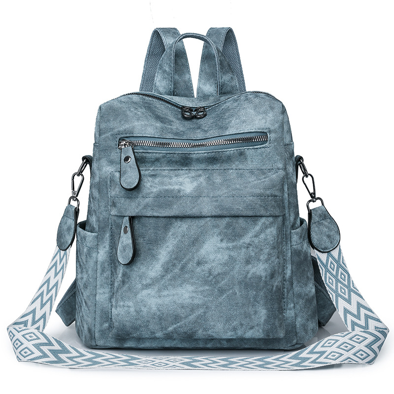 Mochila de un solo hombro de doble uso para mujer 2024 nuevas señoras retro mochila de gran capacidad mochila de viaje de viaje ligero marea