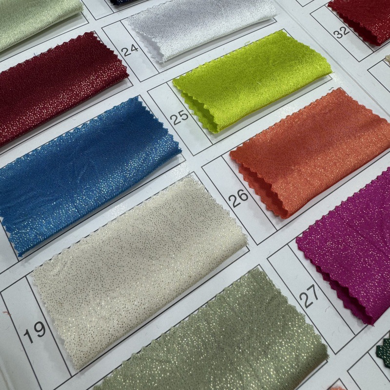 新品仿醋酸抓花点金面料 缎面亮金 春夏国风衬衫连衣裙布料批发