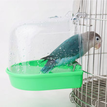 鹦鹉洗澡外挂澡盆鸟沐浴盆跨境专供现货小鸟用洗澡盆清洁宠物用品